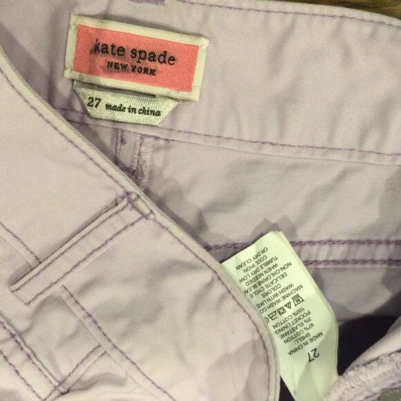 Kate Spade Frozen Lilac Button Front Pant - Picture 8 of 8